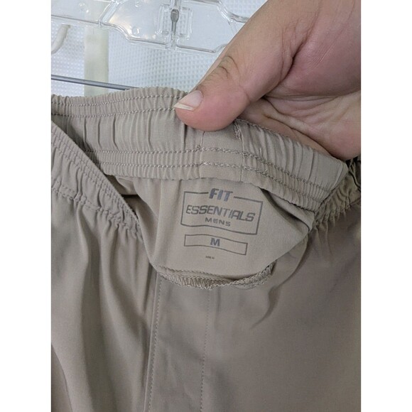 Fit Essentials Men's Drytech Running Shorts Tan 5" Inseam Size Medium (I12) - Picture 3 of 5